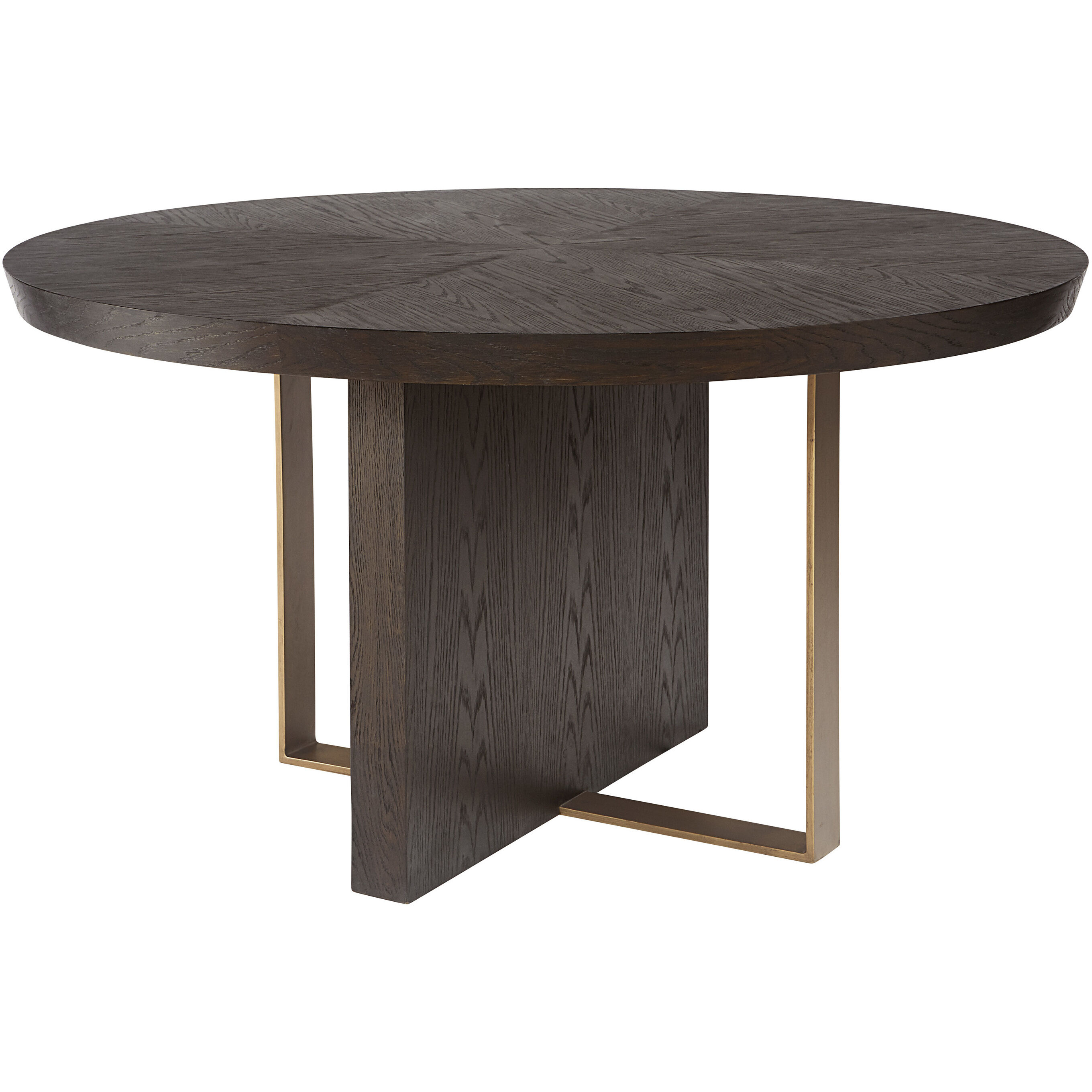 Lars 55 X 29.5 inch Espresso / Antique Brass Dining Table